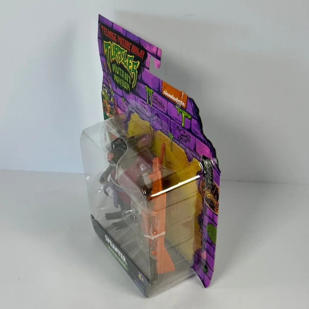 Playmates TMNT Mutant Mayhem‎ Splinter Action Figure Kids 4 inch Grey New 83286